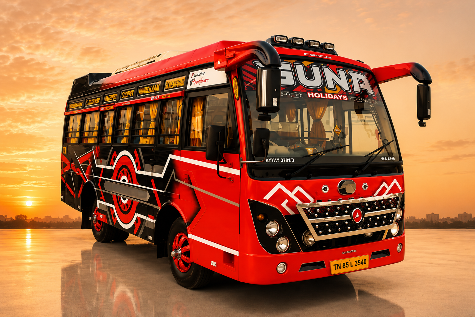 Mini Bus 21 & 25 Seater Hire Chennai – Corporate & Wedding Transport | Guna Travels